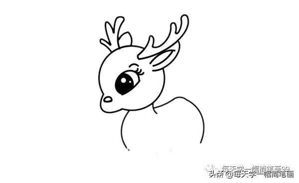 儿童彩色小鹿简笔画（可爱漂亮的小鹿简笔画画法步骤教程）