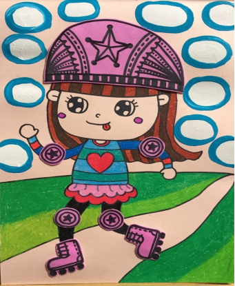 儿童画体育运动项目图画（分享绘画溜冰运动儿童画教程）